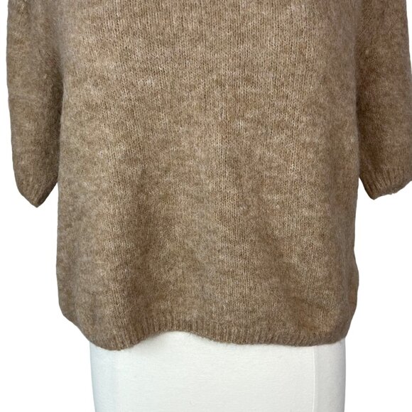 Permanent Short Sleeve Sweater Womans Medium Tan New - Picture 4 of 7